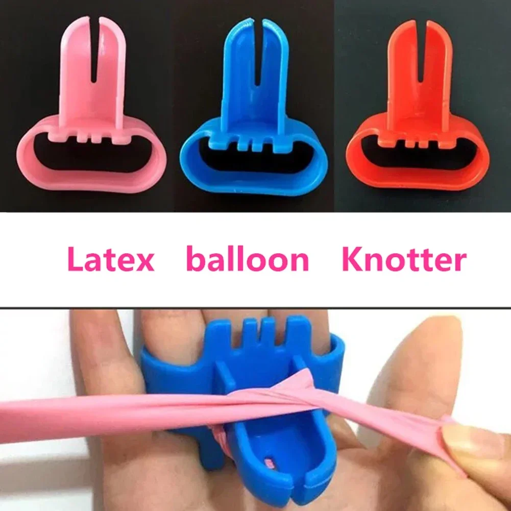 

2PCS Balloon Tie Tool Balloon Easy Clamp Knot Tie Arch Garland Decor Strip Kit Balloon Tape Tying Party Accessories