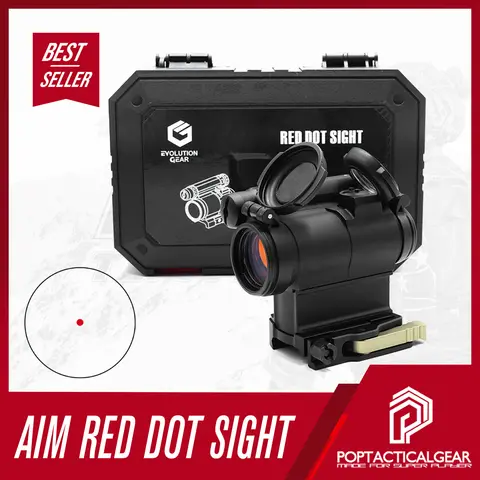 New EvolutionGear AIM Red Dot Sight Tactical 5-Style Hunting Optic Sight with Mounts 1.57/1.93inch w Full Markings