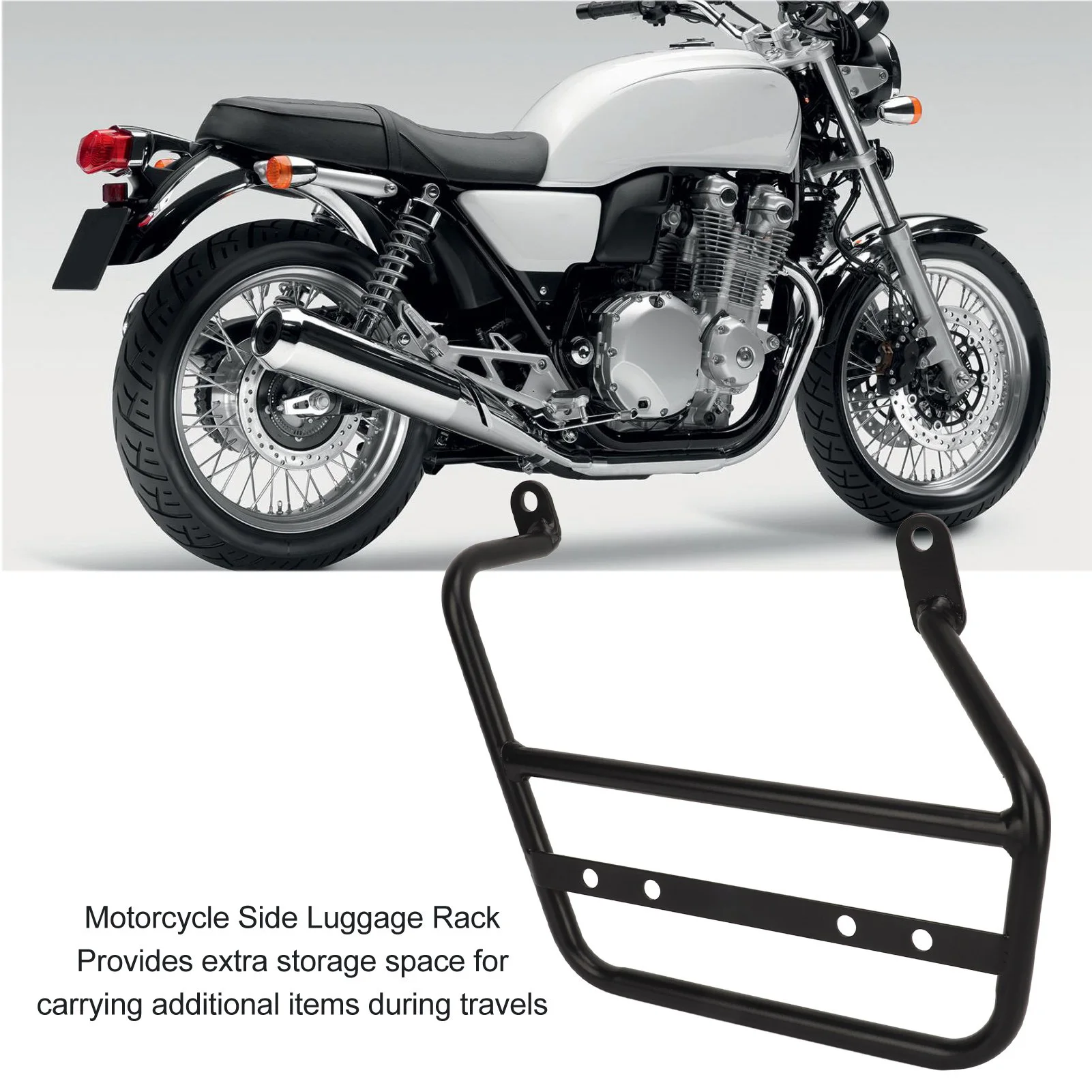 Motorbike Side Luggage Rack Saddlebag Support Rack Hard Anodized Long Lifespan Easy To Install Iron for CB1100  2017 To 2023