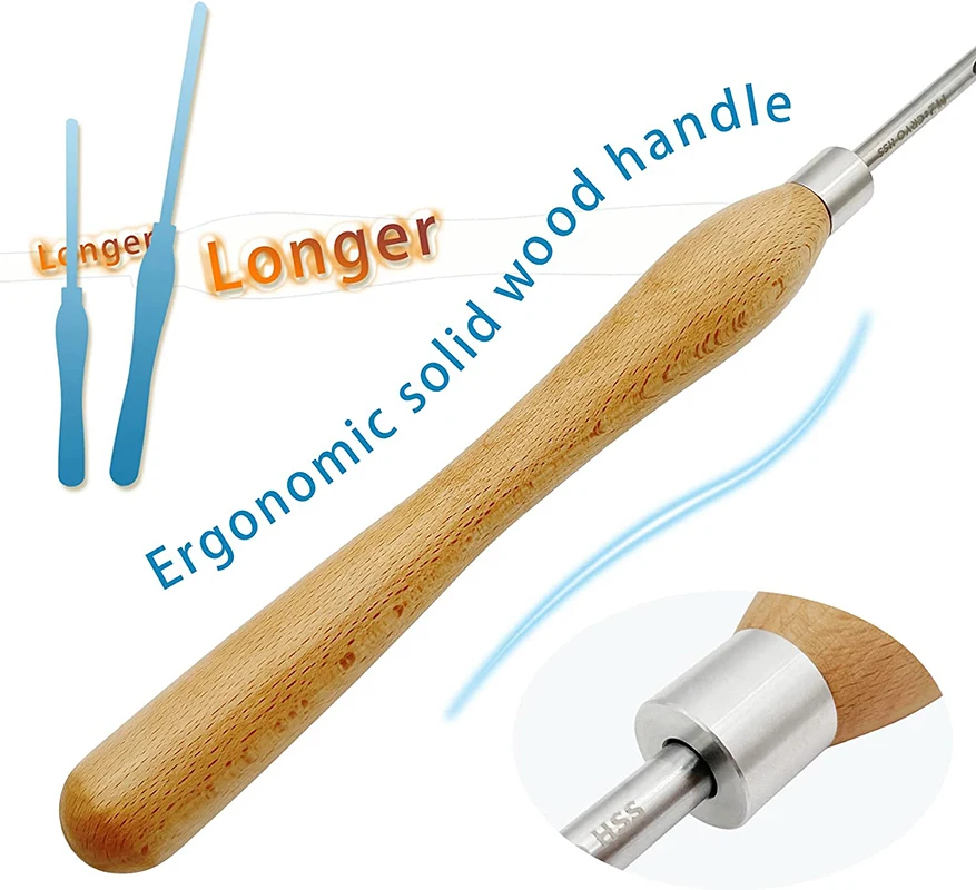 1 inch Spindle Roughing Gouge for Wood Lathe Bowl Carving Chisel,28mm M2 Cryo HSS Wood Turning Tools with Beech Handle