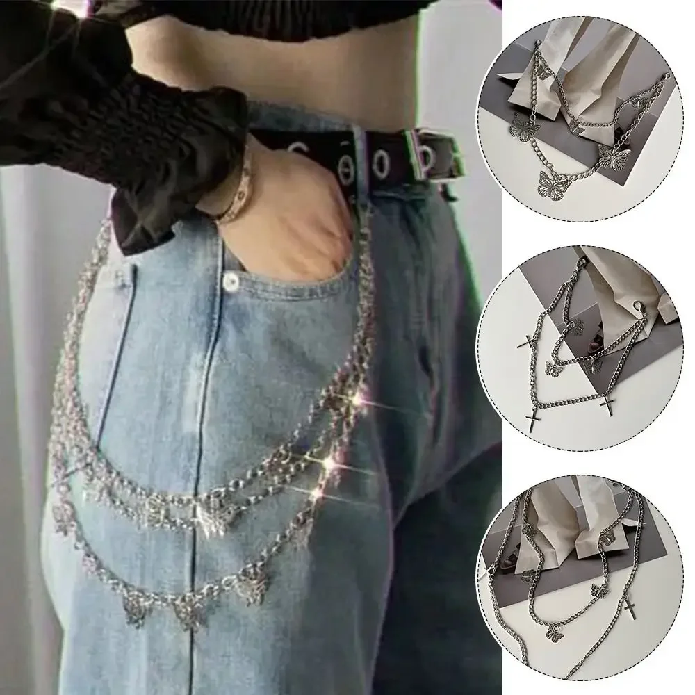 

Fashion Gothic Punk Street Belt Multi-layer Metal Alloy Waist Chain Hip Hop Multi-layer Chain Fashion Accessories Gift Idea