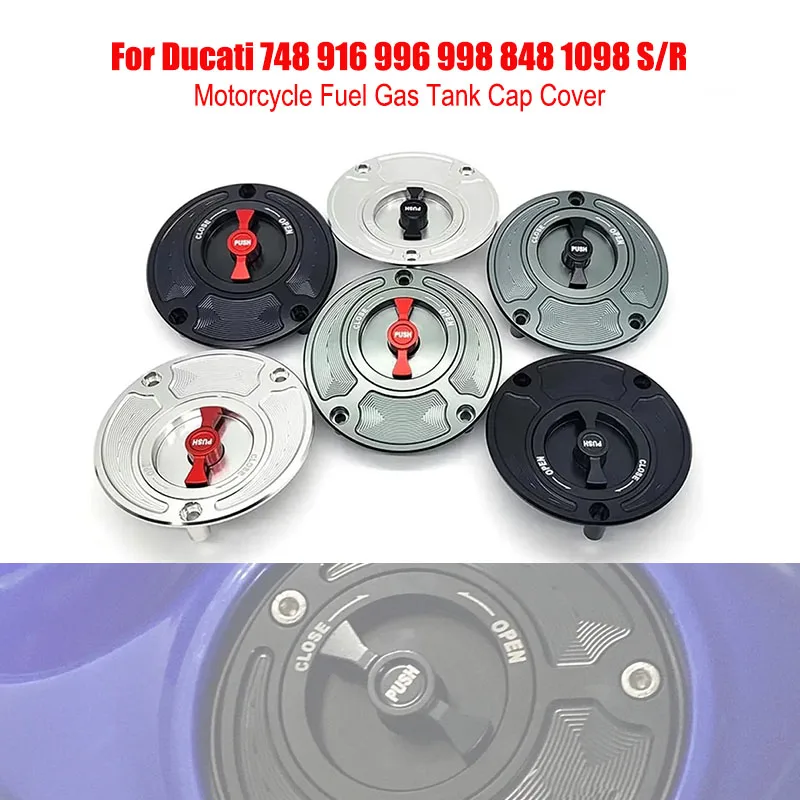 For Ducati 748 916 996 998 848 1098 S/R Monster SuperSports all years Keyless Motorcycle Fuel Gas Tank Cap Cover