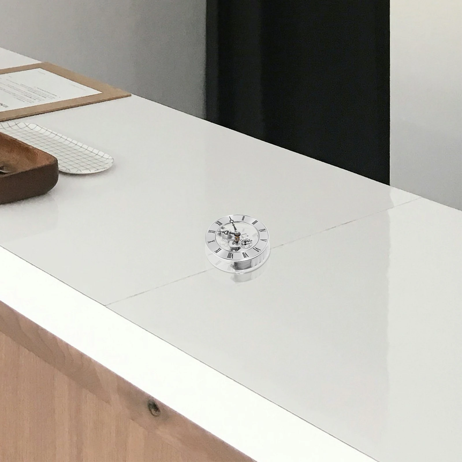 

Wall Clock Accessories 86mm Transparent Clock Insert DIY Repair Replacement Quartz Movement Roman Numerals Sophisticated Design