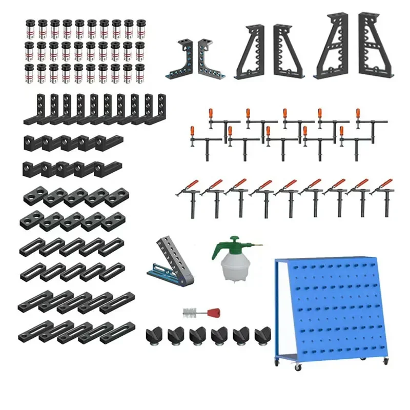 Set of Accessories for 3D Welding Table Positioning Angles Ruler Jig Clamps Fixture Stops D28 Kit with Discount 3D Welding Table