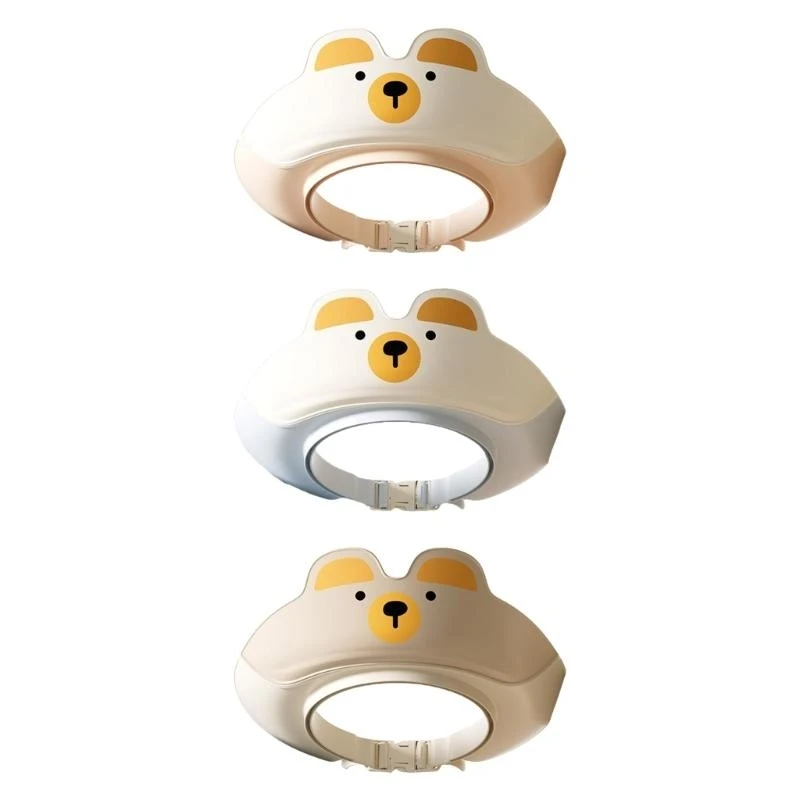 

Bath Hat Adjustable Protective Hair Washing Caps for Toddler Cartoon Shower Caps 4XBC