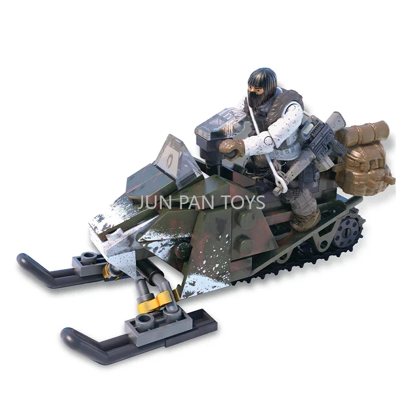 Mega Bloks Construx Collector Series Call of Duty Jungle Troopers Snowmobile Scout Classic Game Characters Figure Model Kid Toys