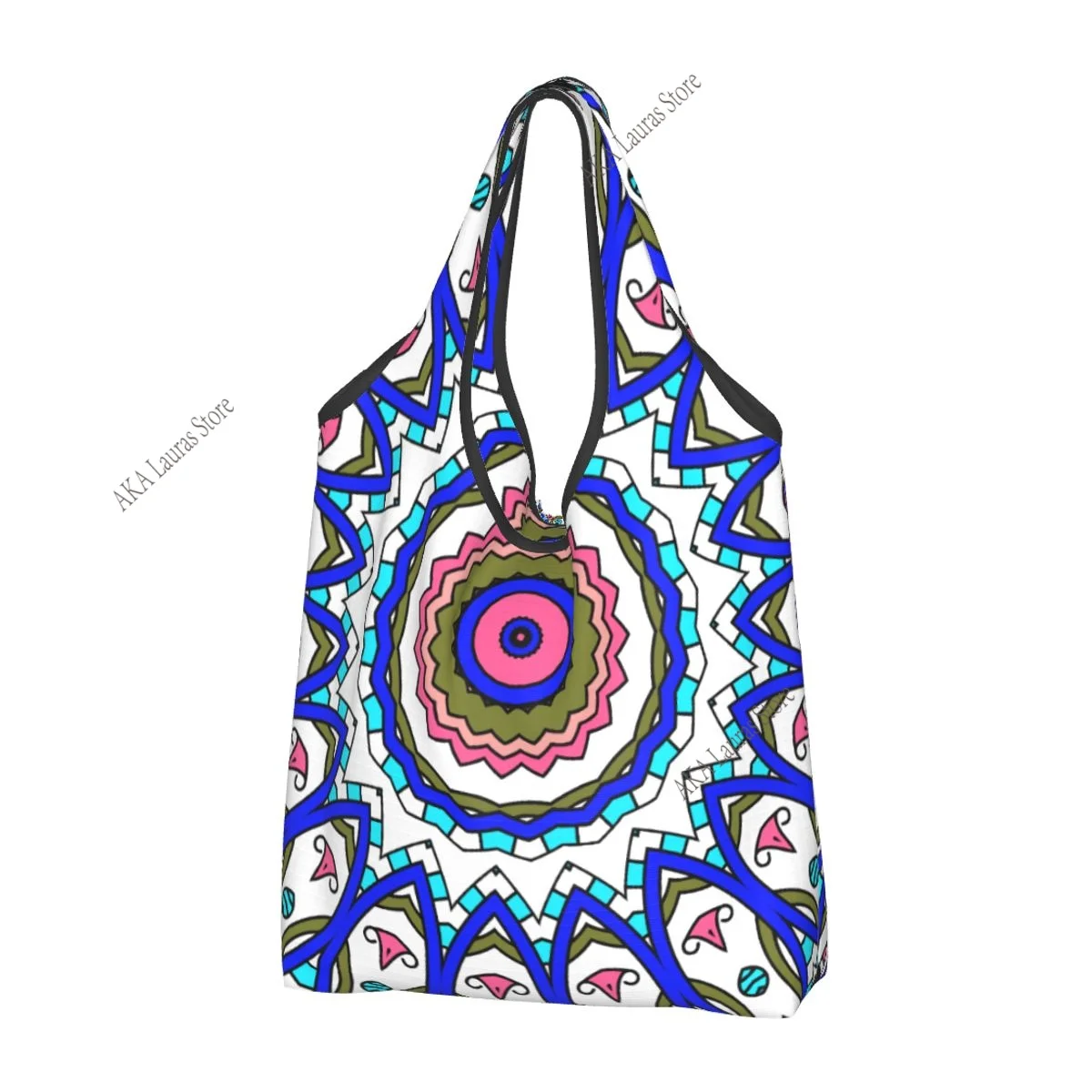 Shopping Bags Women Portable Funny Printed Big Capacity Grocery Shopper Tote Bags