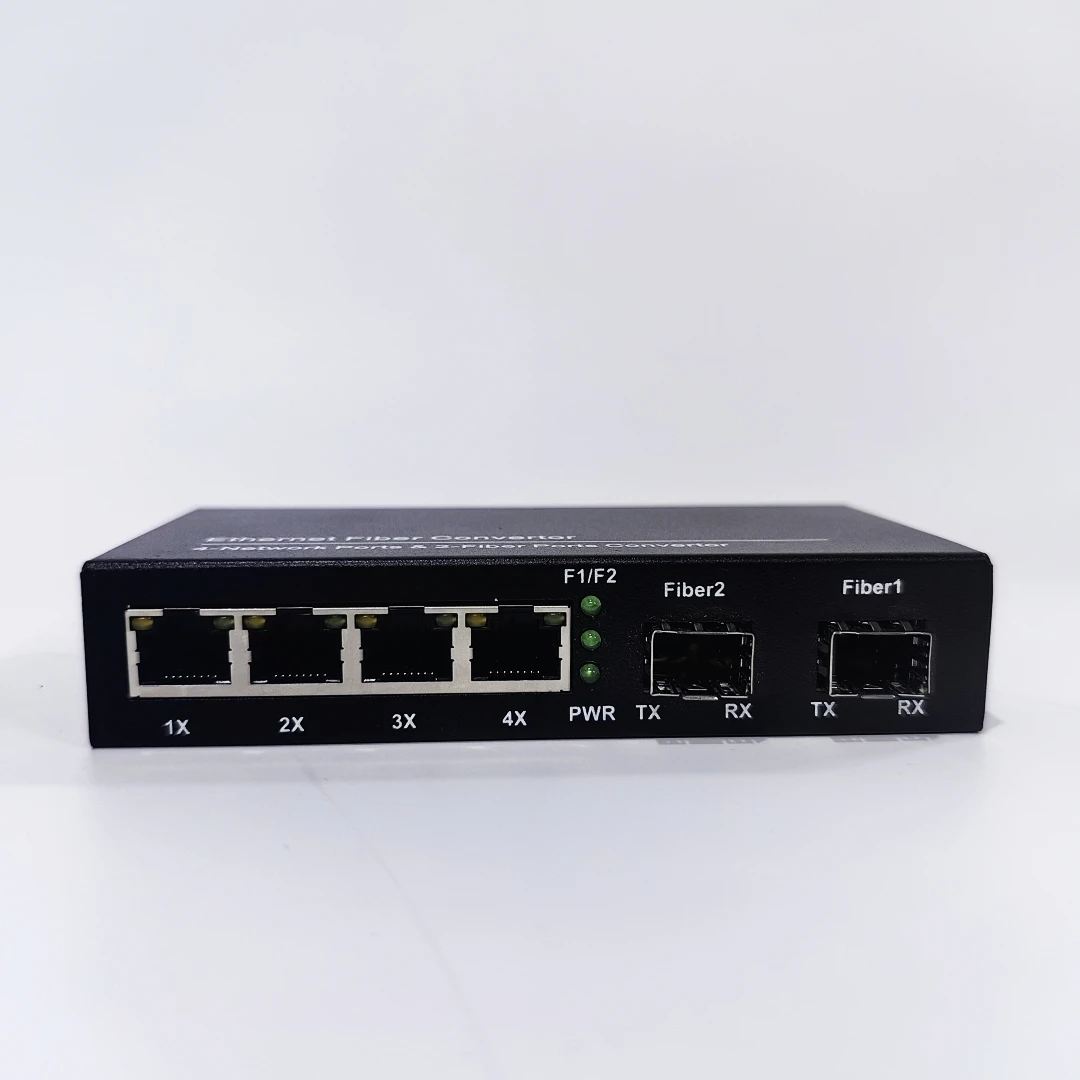 SUMMITEK جيجابت إيثرنت التبديل الألياف محول الوسائط الضوئية 4 RJ45 2 SFP 10/100/1000M 2F4E 2SFP4E بدون وحدة SFP