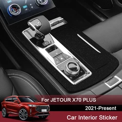 For JETOUR X70 PLUS 2021-2025 Car Interior Sticker Windows Contol Decal Inner Door Gear Panel Protective Film Auto Accessory