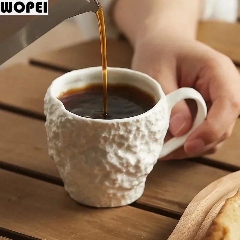 Ceramic Mug Creative Rock Texture Coffee Cups Living Room Afternoon Tea Coffee Mug Juice Milk Cups Tea Cup Household Water Cup