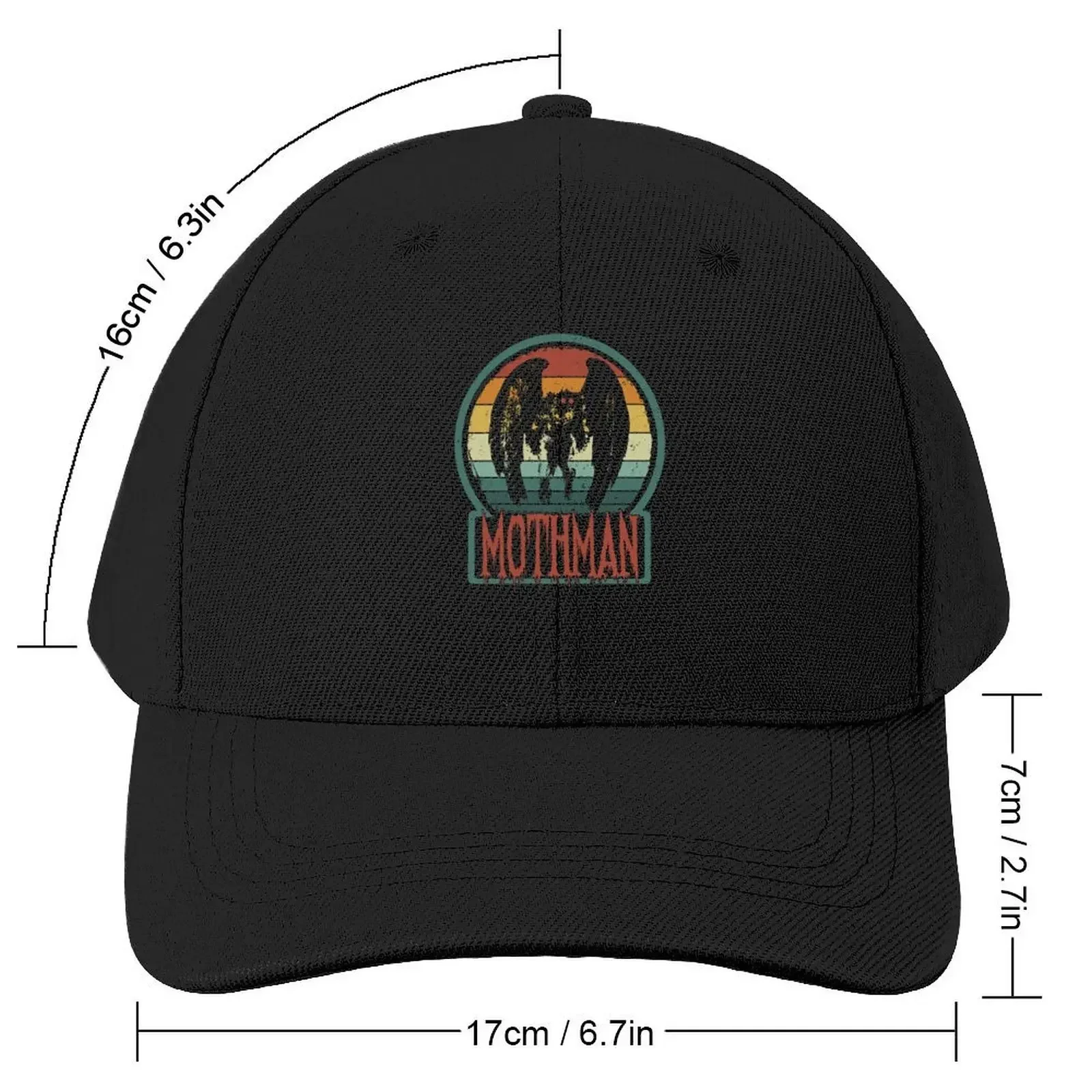 Mothman - Retro Vintage Point Pleasant, WV Cryptid Gift Baseball Cap New Hat Gentleman Hat Girl'S Hats Men's