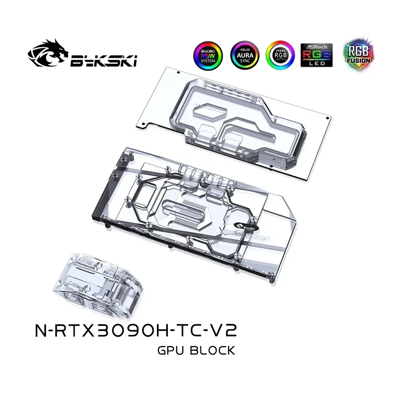 Imagem -04 - Bykski-bloco Placa de Vídeo Gráfica para Nvidia Rtx3080 3090 Galaxy Palit Kfa2 Maxsun Leadtek Ganward Vram Dissipador de Calor