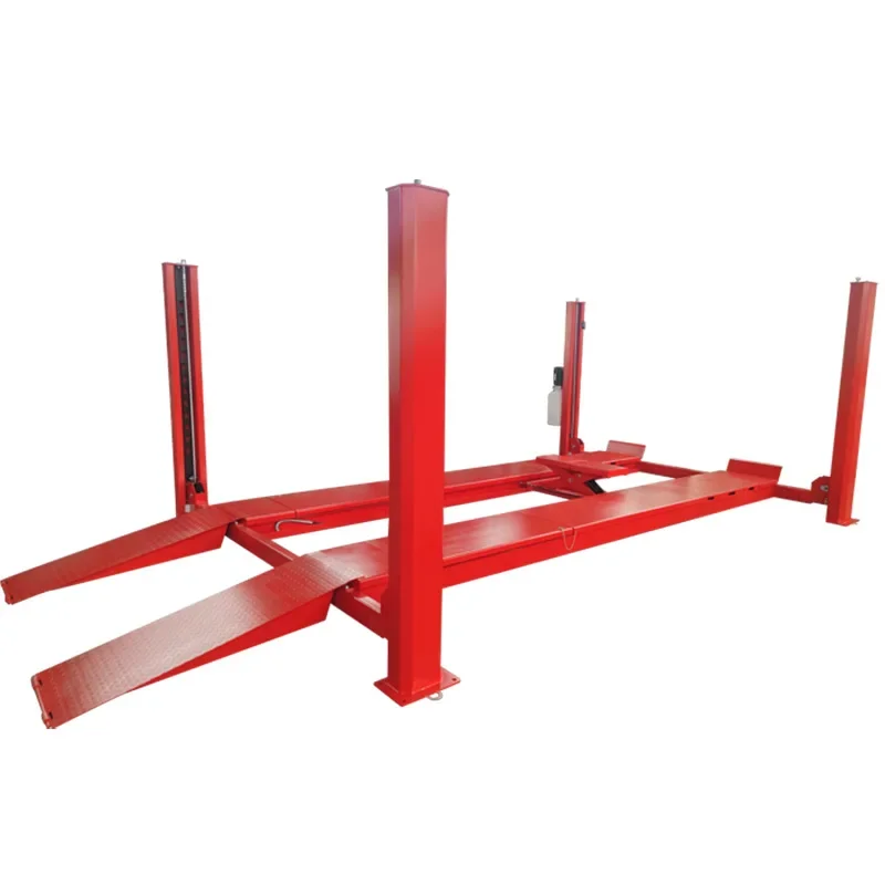 Four-column lift automotive 3D four-wheel aligner equipment full set, four-column lift four-wheel aligner