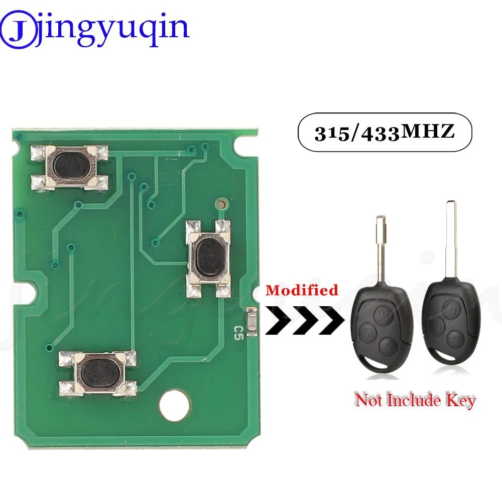 jingyuqin 3 buttons Car Remote Key For Ford Focus 2 Fiesta Transit Mondeo Exchangeable 315MHZ 433Mhz Control Key Full Key