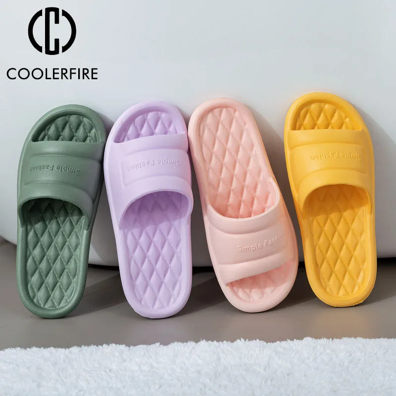 Man Woman Indoor Slippers Soft Sole Thick EVA Non-slip Flip Bath Slippers Summer Home house Cloud Indoor Bathroom Slippers TX007