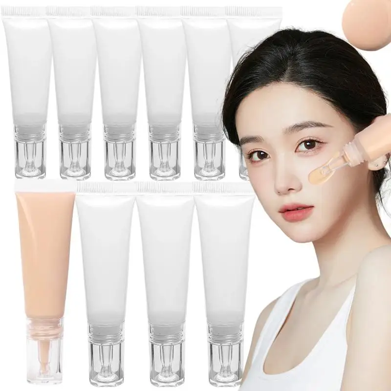 1/5 stücke Nachfüllbare Flaschen Mit Kappe Leere Tropfflasche Transparente Kunststoff Foundation Creme Reise Kosmetische Probenbehälter