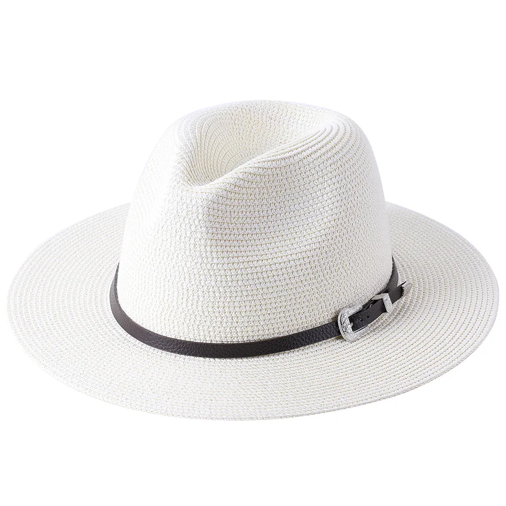 60cm große Größe Mode Stroh Eltern-Kind-Hut für Frauen Männer Sommer Papier Panama Jazz Strand Hüte Reise UV-Schutz Sonnen kappe – Detail 16