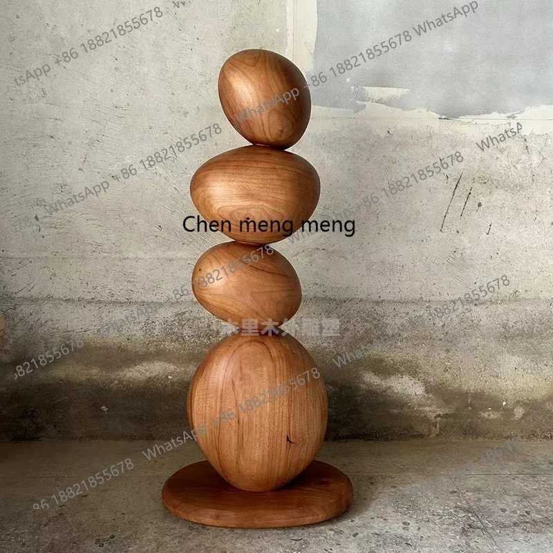 A74Solid wood ornaments, soft furnishings, endless pillars, hotel lobby, decorative geometric wood carving floor