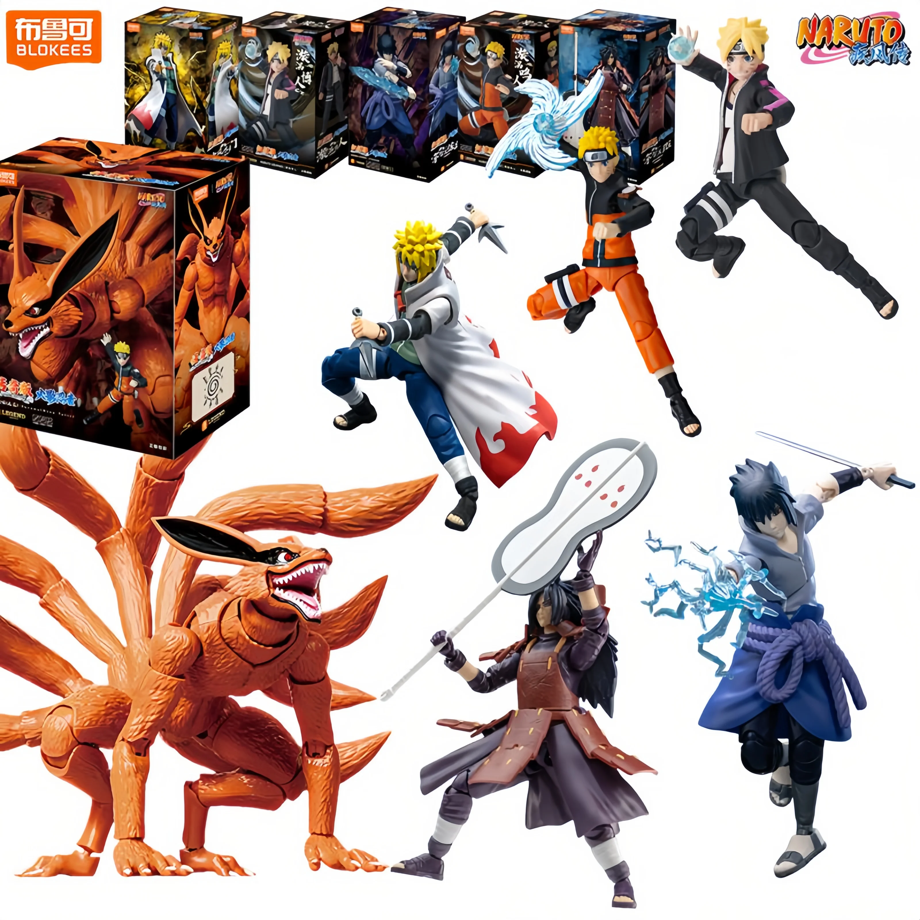 

Blokees Naruto Фигурки Узумаки Боруто Игрушки Узумаки Наруто Курама Сборная модель Чемпион Класс Аниме Украшения Подарок