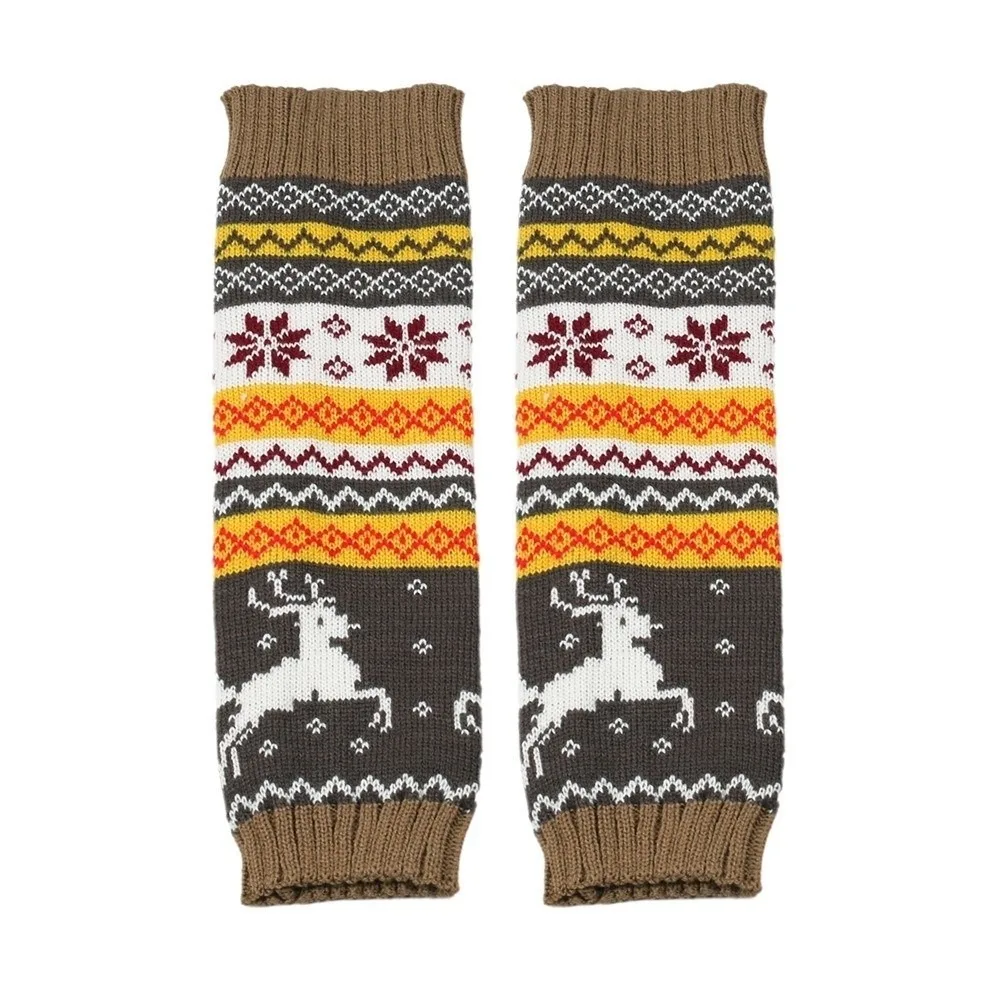 

Gifts Retro Christmas Leg Warmers Snowflakes Keep Warm Lolita Leg Warmers Deer Stretchy Knit Long Socks Autumn Winter