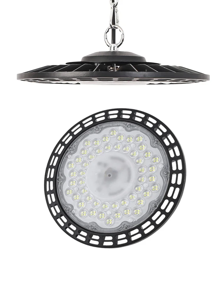 Lámpara LED de techo alta UFO para minería, 100W, 150W, 200W, luz de techo alta AC220V, almacén de mercado, taller, estadio, lámpara de garaje