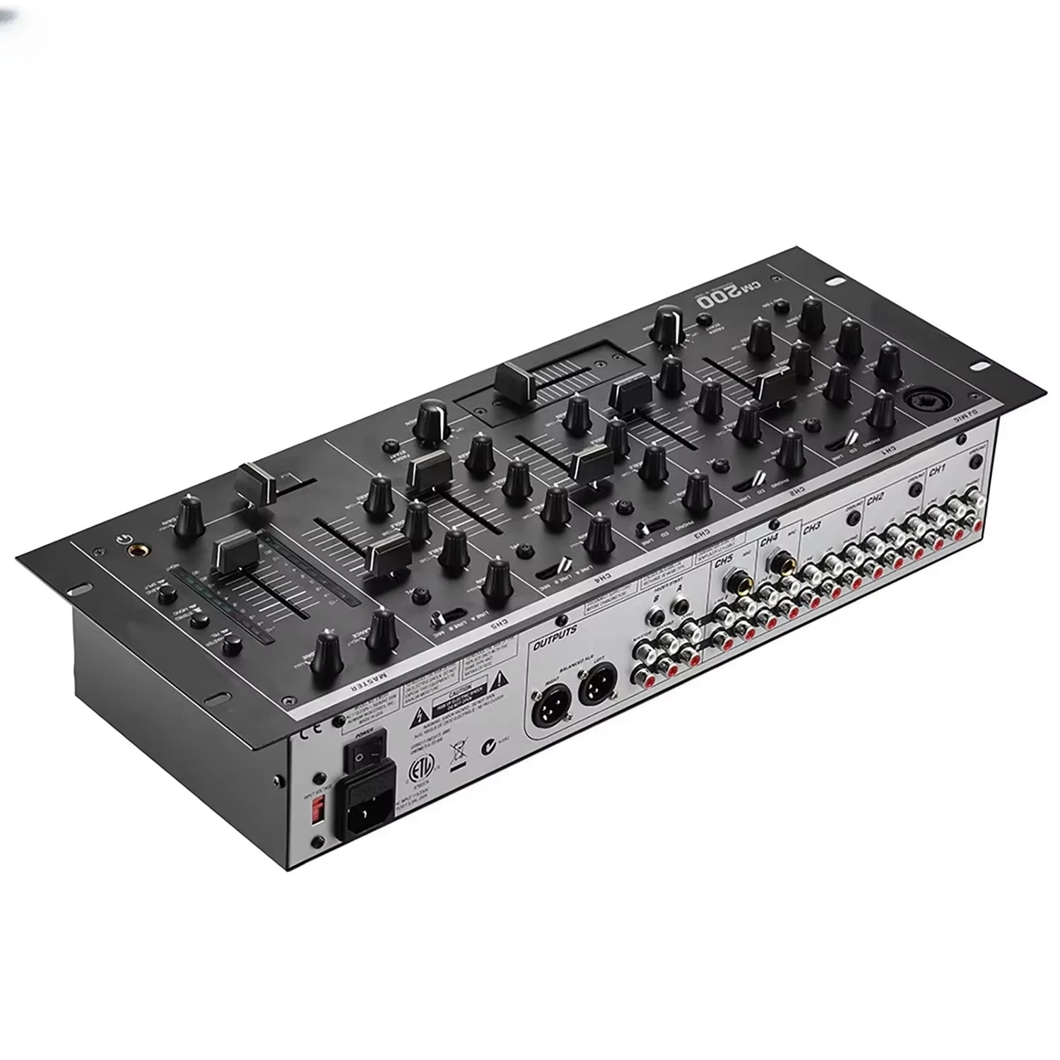 

【2026】GAX-CM200 DJ Mixer 5 Channel 3 Band EQ Mixing Console for Club Church Stage Performance