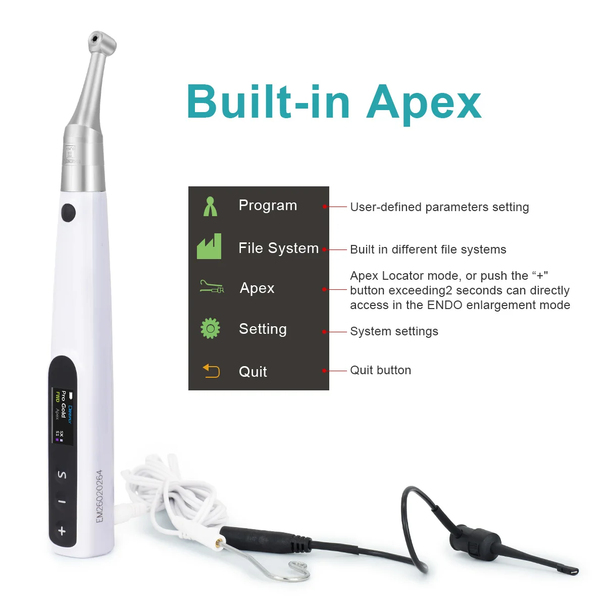 

Стоматологический эндомотор 2-в-1 с апекслокатором и угловым наконечником 16:1 для эндодонтии, стоматологические инструменты