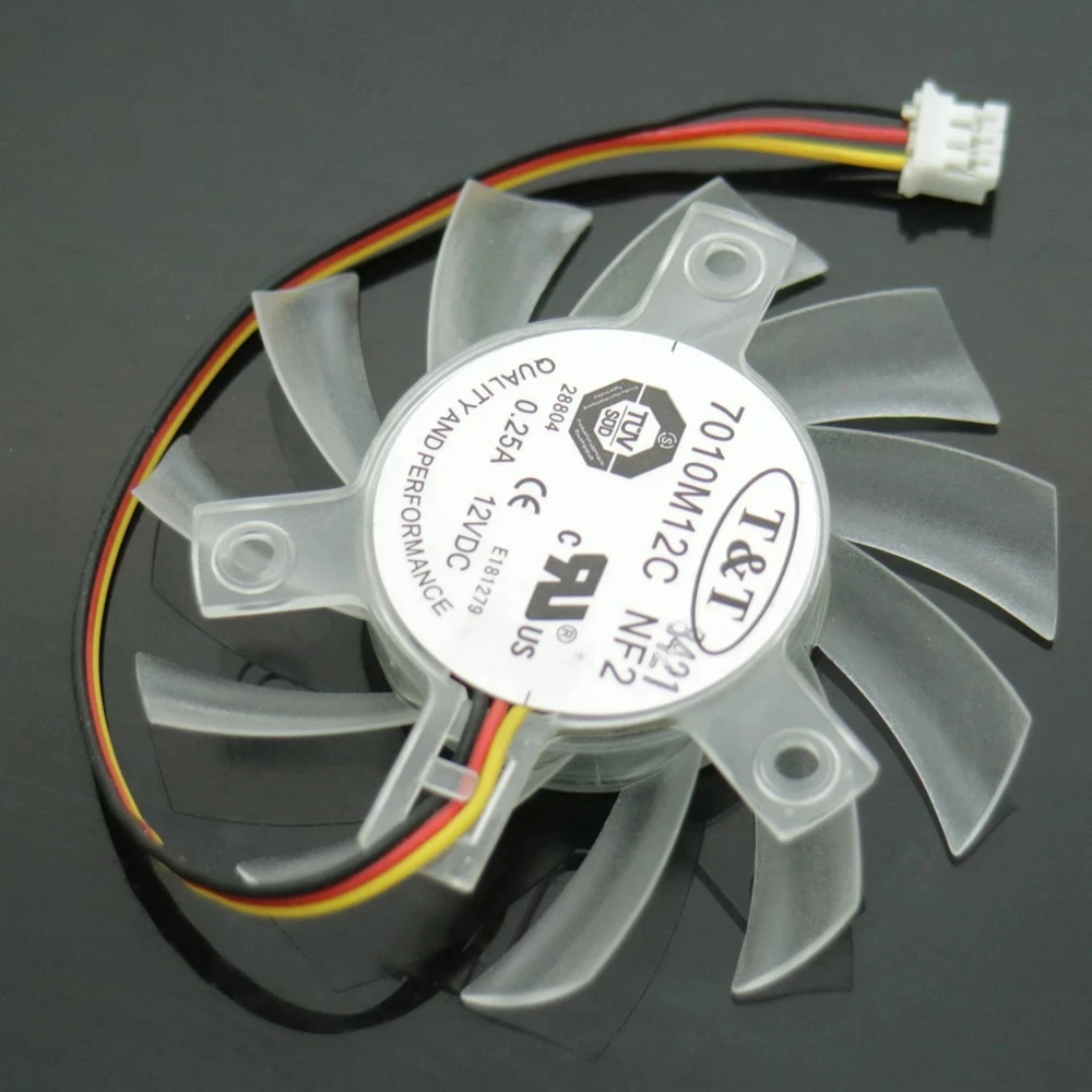 7010M12C NF2 65mm 40*40*40mm DC12V 3Wire 3Pin 0.25A Fan For DATALAND Graphics Card VGA Cooler Cooling Fan