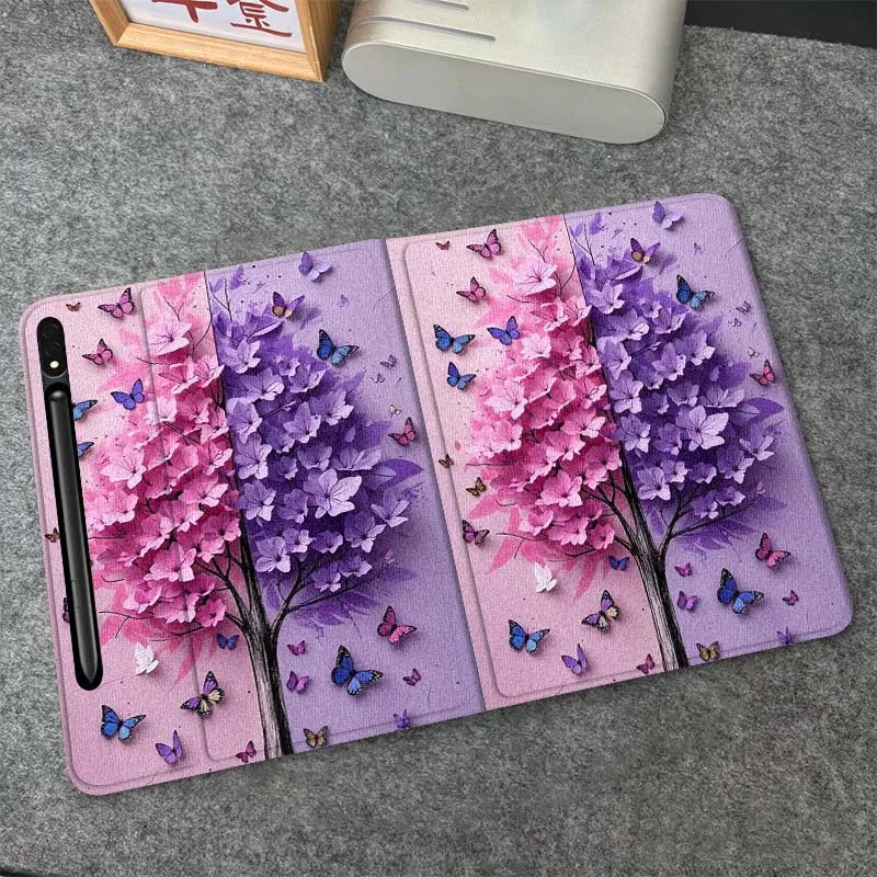 

Красивый розовый чехол с изображением бабочки для Samsung Galaxy Tab S6 S7 S8 S9 S10 FE Plus Lite, мягкий, гибкий, с поддержкой планшета, подарок