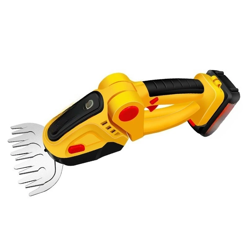 Rechargeable 2-in-1 Lithium Hedge Trimmer, Single Hand Garden Shrub Cutter, Landscape Trim Lawn Mower