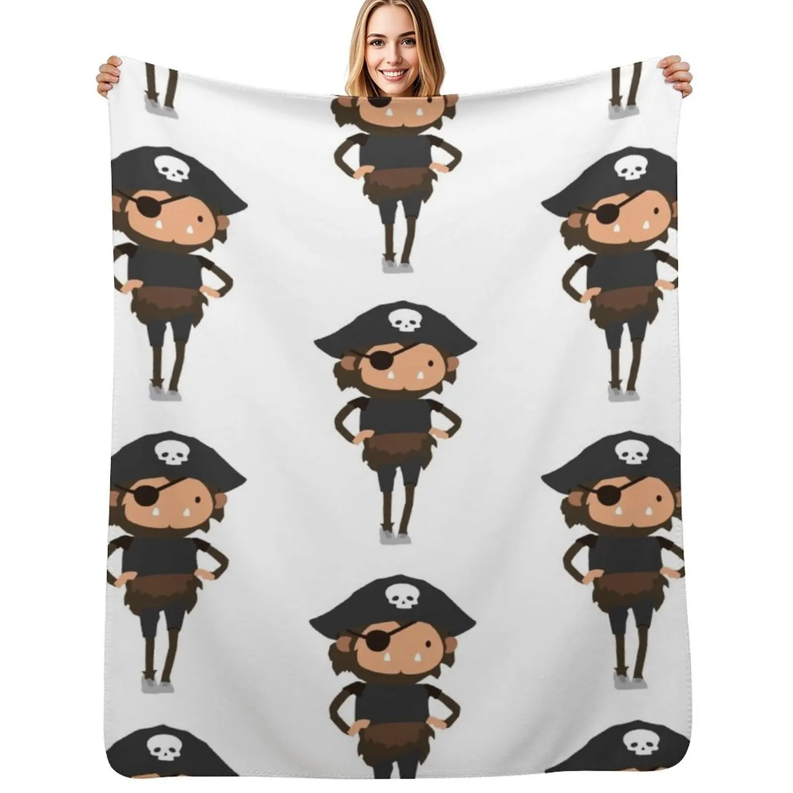 sneaky sasquatch pirate adventure Throw Blanket Weighted Bed linens Cute Vintage Decoratives blankets ands Blankets