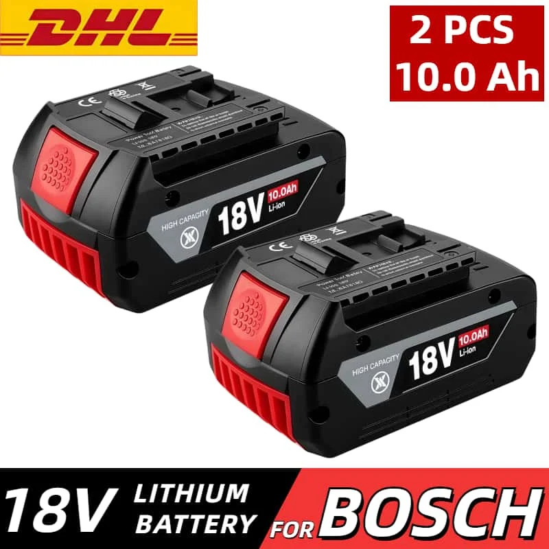 

NEW Original For Bosch 18V 10000mAh Professional System Cordless Tool BAT609 BAT618 GBA18V 18650 Battery 18V Replacement Battery