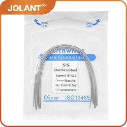 1 Pack JOLANT Dental Orthodontic Stainless Steel Arch Wire Round Rectangular Natural Form 10pcs per Pack