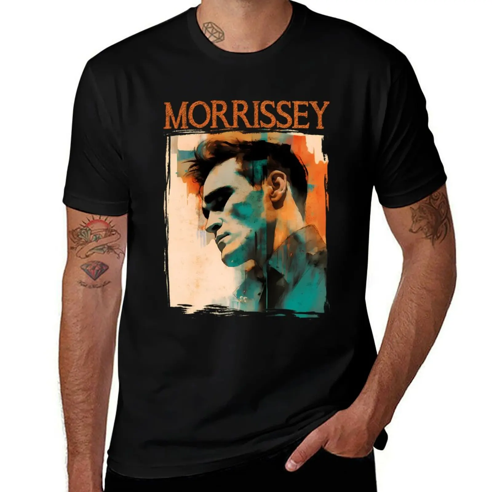 

Illustration man shirts man Moz Art 80S tshirt t vintage funny t shirts for cotton graphic for 90S T-Shirt Work Morrissey man