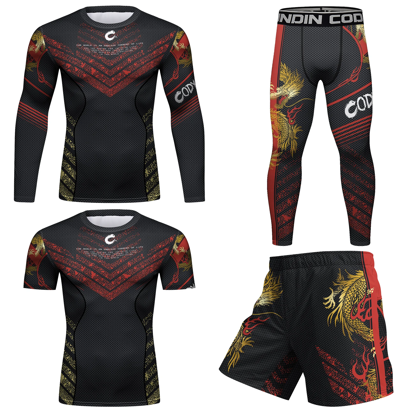 

Cody Lundin Set Rashguard UV Protection Compression Pant and Blouse UPF 50+ Swimsuit With leaf Print Fitness Suit Sportswear