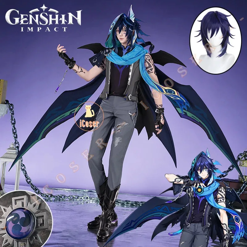 ICoser Genshin Impact Ororon 코스프레 의상 가발 게임 유니폼 망토 장갑 Natlan 할로윈 파티 여성용 남성용 액세서리 Propsa