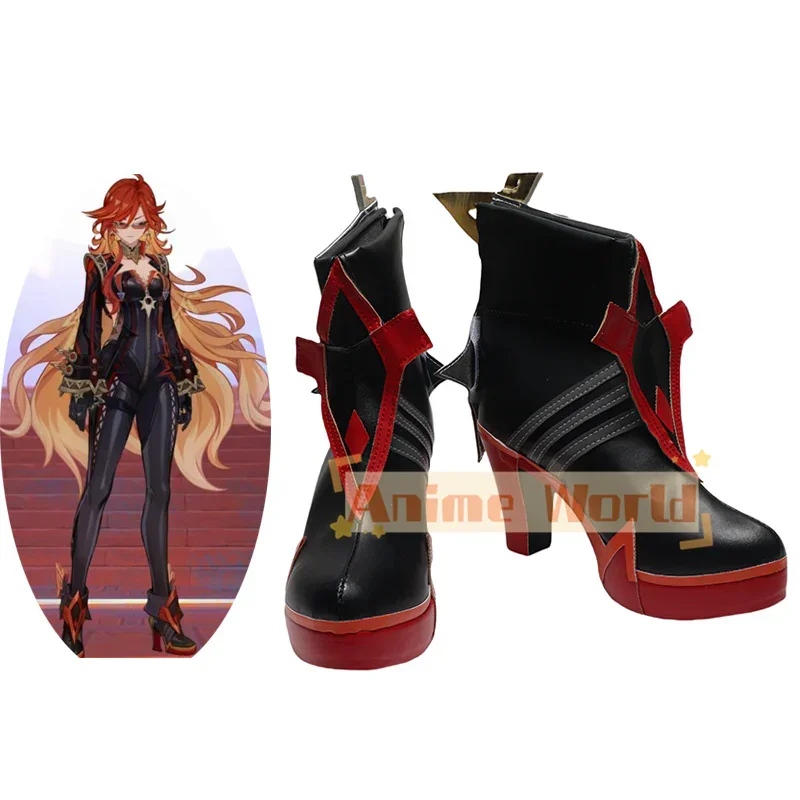 

Genshin Impact Mavuika Cosplay Shoes Halloween Carnival Boots Custom Made