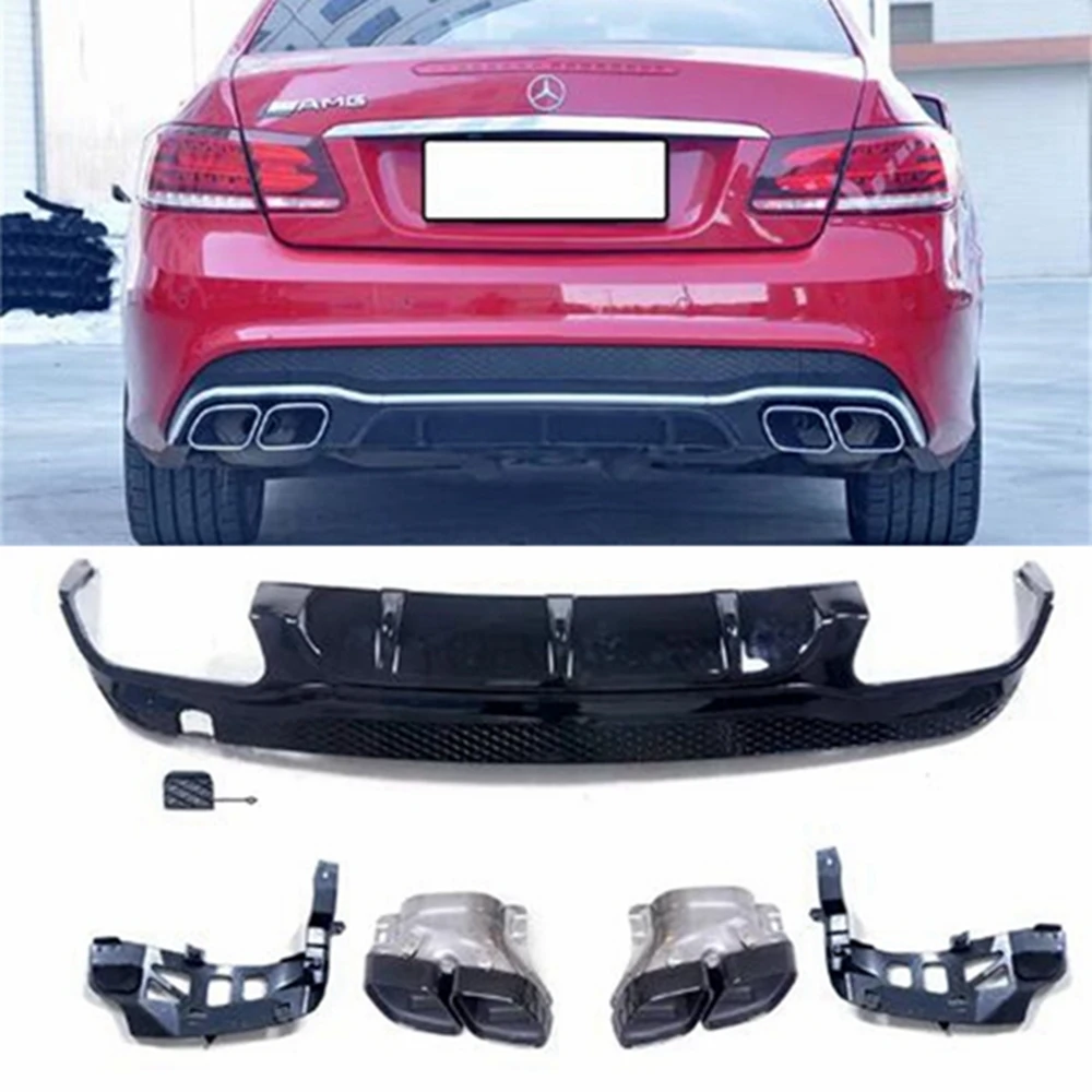 

E53 E63 AMG Rear Diffuser With Exhaust Pipe For Mercedes Benz E Coupe W207 C207 E200 E250 E260 E350 2014-2015 Car Accessories E