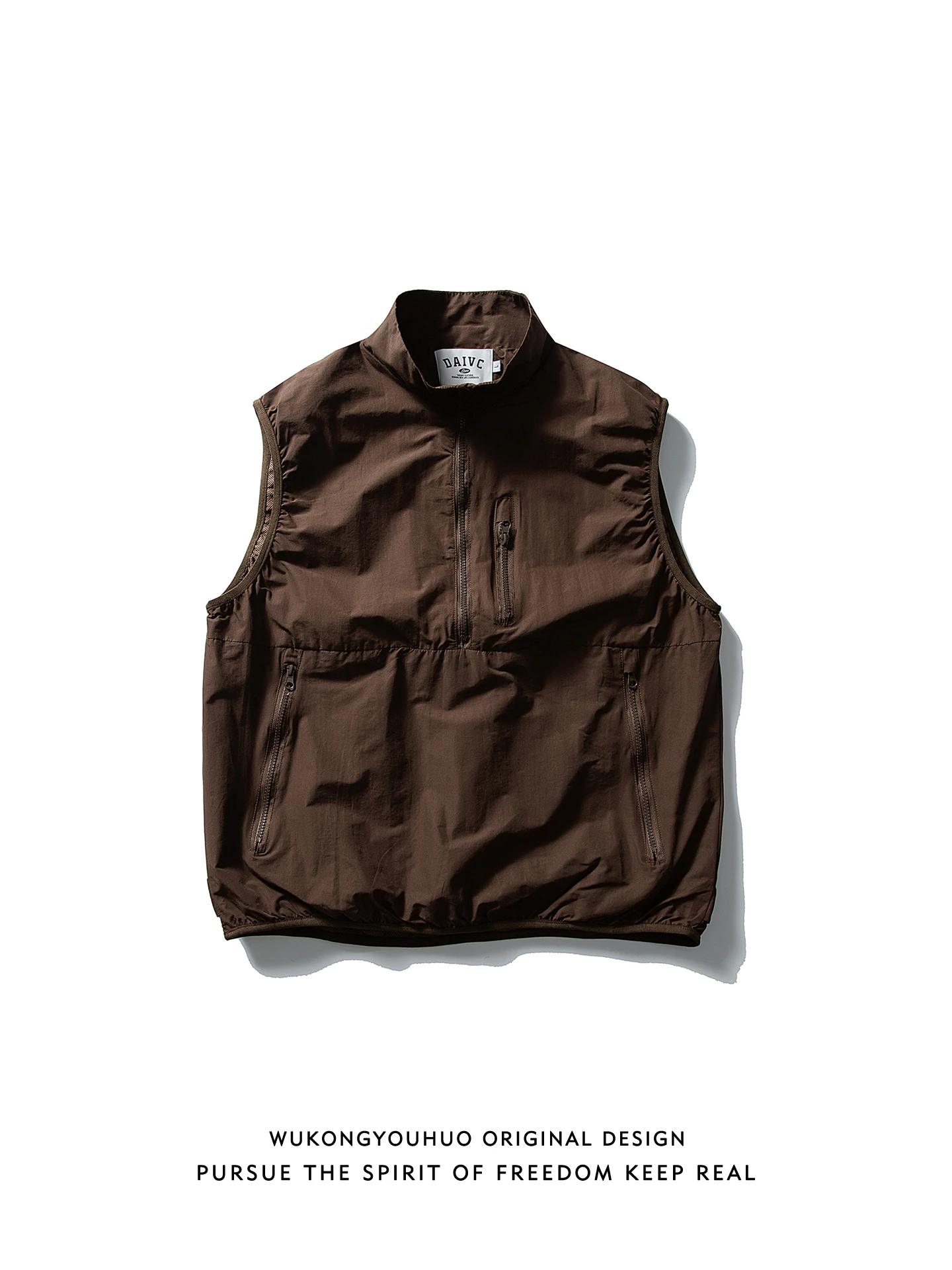 

Повседневный жилет с молнией и декоративными элементами, весенний универсальный жакет с подплечниками в японском ретро-стиле от Wukong Has Goods