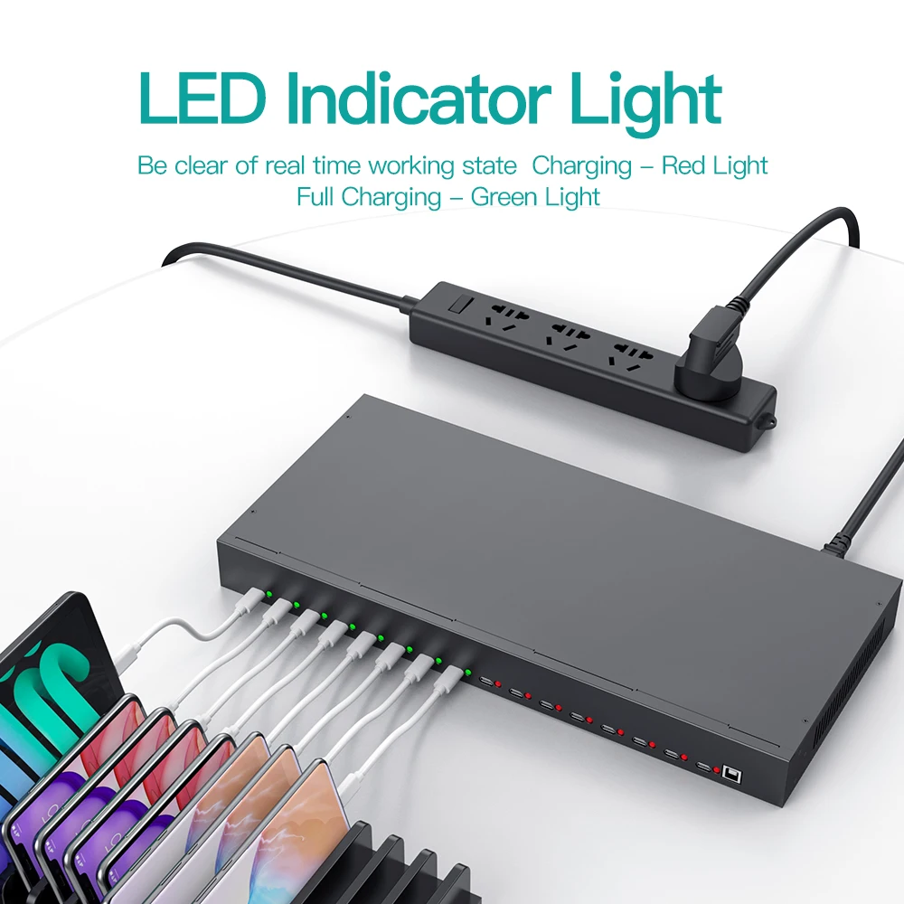 A-165C Sipolar 16 Port Usb c Hub Adapter Type c Hub 200W Fast 2.4A Phone Charging Station