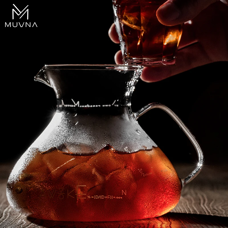 IN STOCK MUVNA Handmade Coffee Tornado Glass Sharing Pot 450ML HeatResistant Sharing Kettle Drip Cup Hand Brewed Espresso Filter 썸네일 6