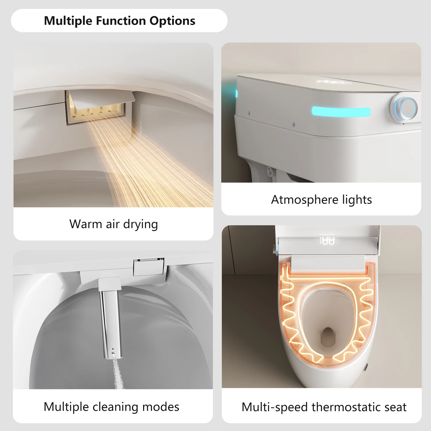 Modern Smart Toilet Bidet Touchless Sanitary Intelligent  Bowl Set Auto Flush Smart for Bathroom