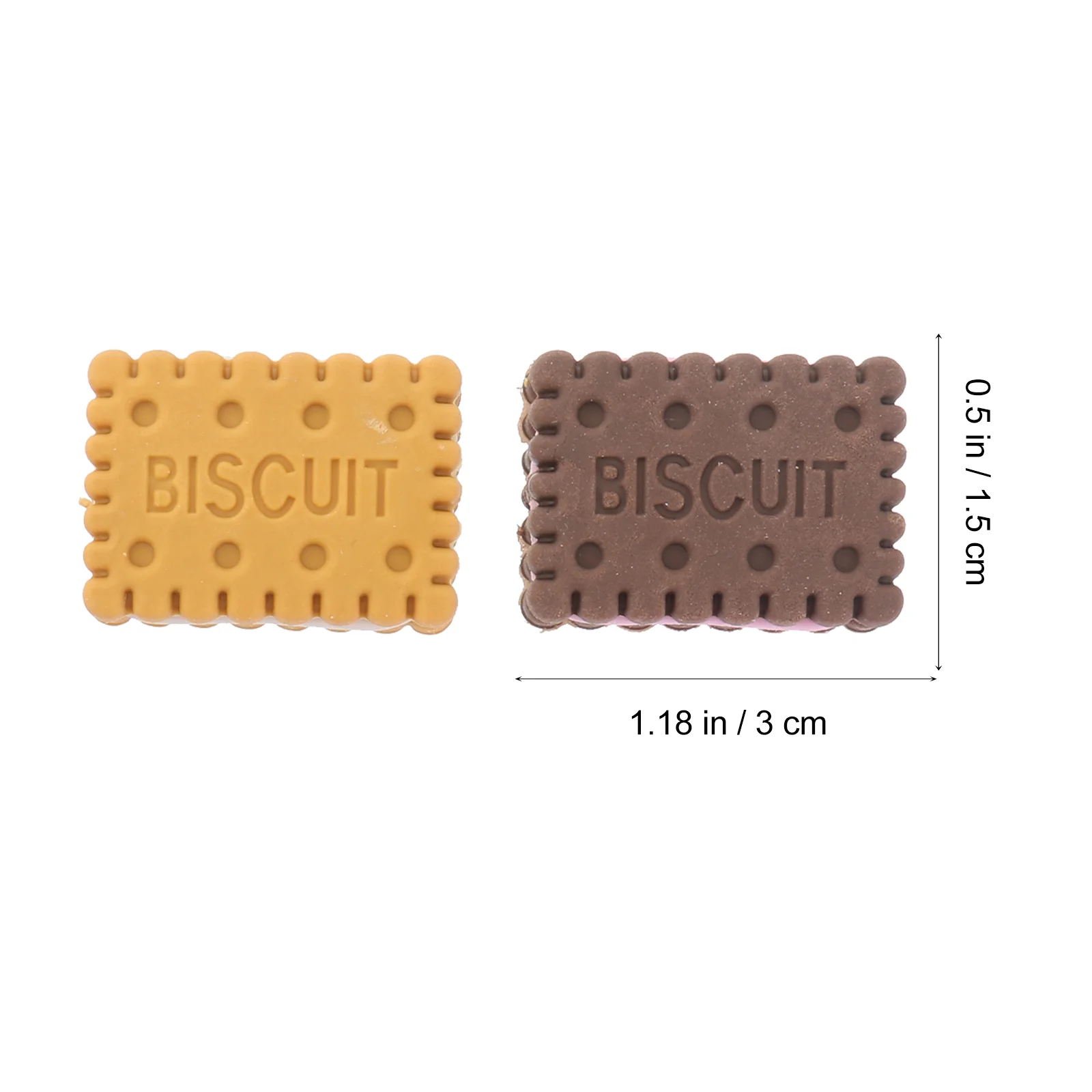 6 Pcs Creative Eraser Stationery Supplies Nice Boxed Pencil Kids Cookies Child Student