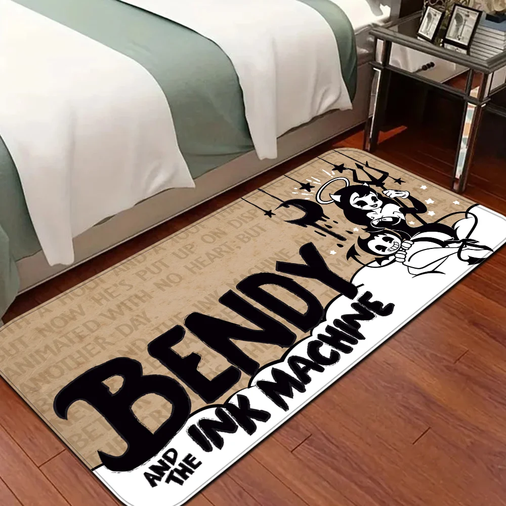 B-Bendys and the Ink M-Machines Game Bathroom Mat Anti-slip Absorb Water Long Strip Cushion Bedroon Mat Welcome Doormat