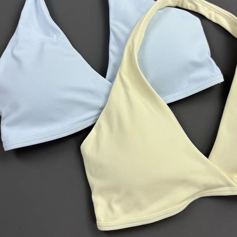 HISTELLO Origin Neckholder-BH Damen Rückenfreier Sport-BH Weich Elastisch Atmungsaktiv Fitness-Top Pilates Gym Running Yoga Unterwäsche – Detail 7