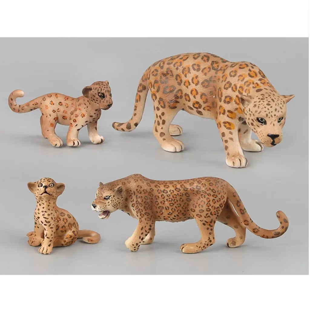 Simulation Leopard Figures Toys Child Gift Doll Educational Toys