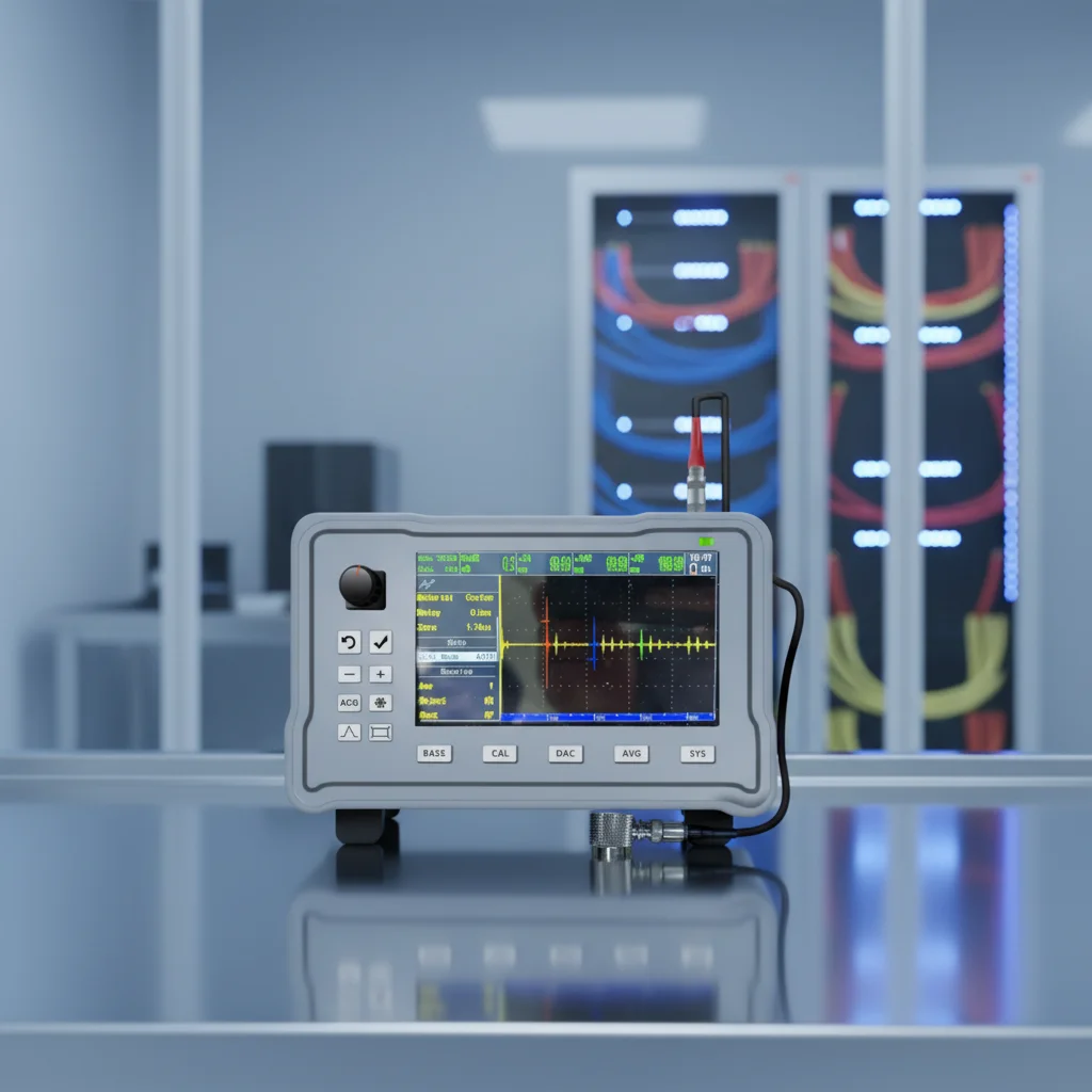 #W MUF100 Ultrasonic Flaw Detector 40dB Far-Field Resolution 7.4V Working Voltage Horizontal Linearity Error 0.6 Vertical Linear