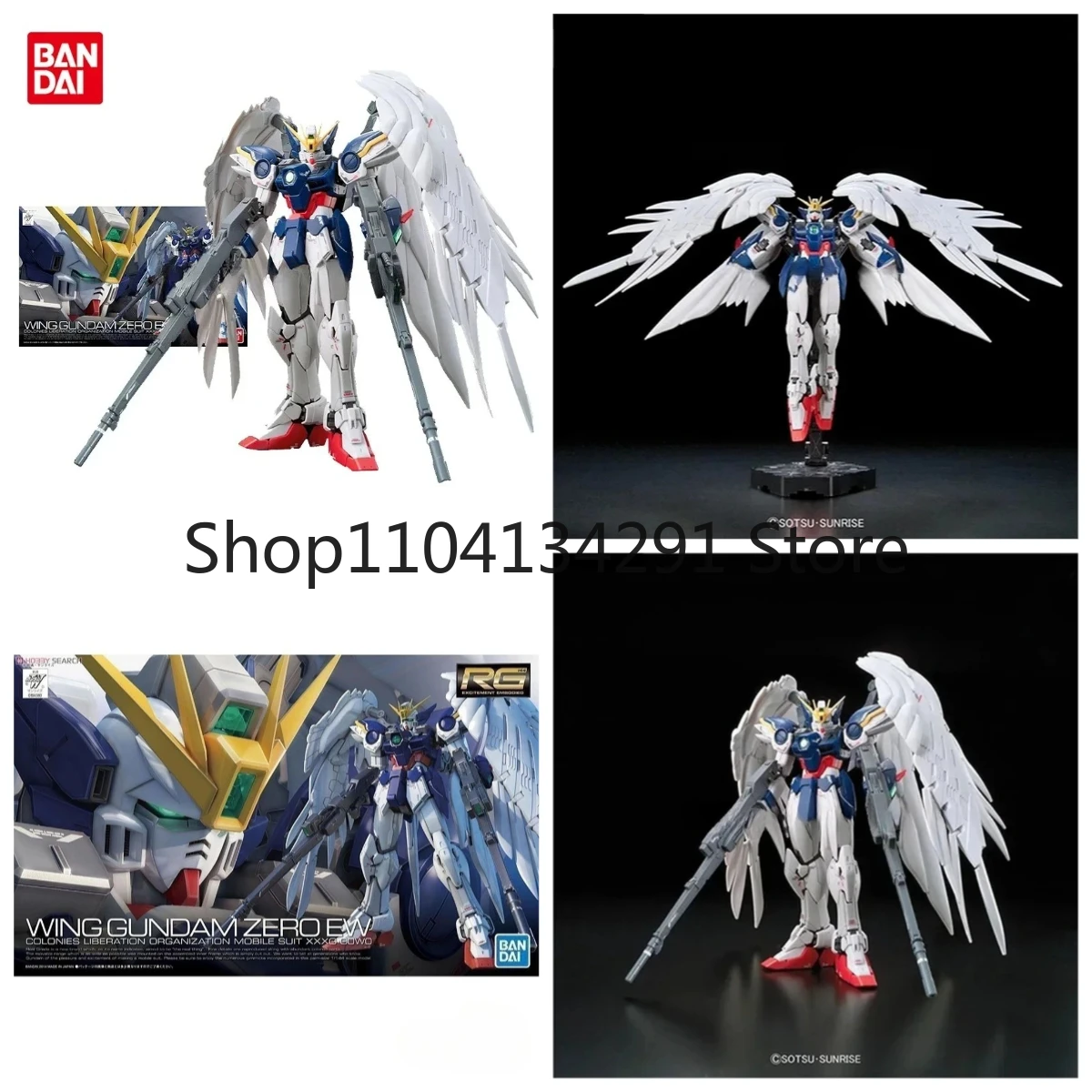 ของแท้ แบรนด์ใหม่ มีสินค้าในสต็อก แบนได ของแท้ RG 17 วิง ซีโร่ แองเจิล วิง ซีโร่ กันดั้ม รุ่น EW พร้อมขนหลุด