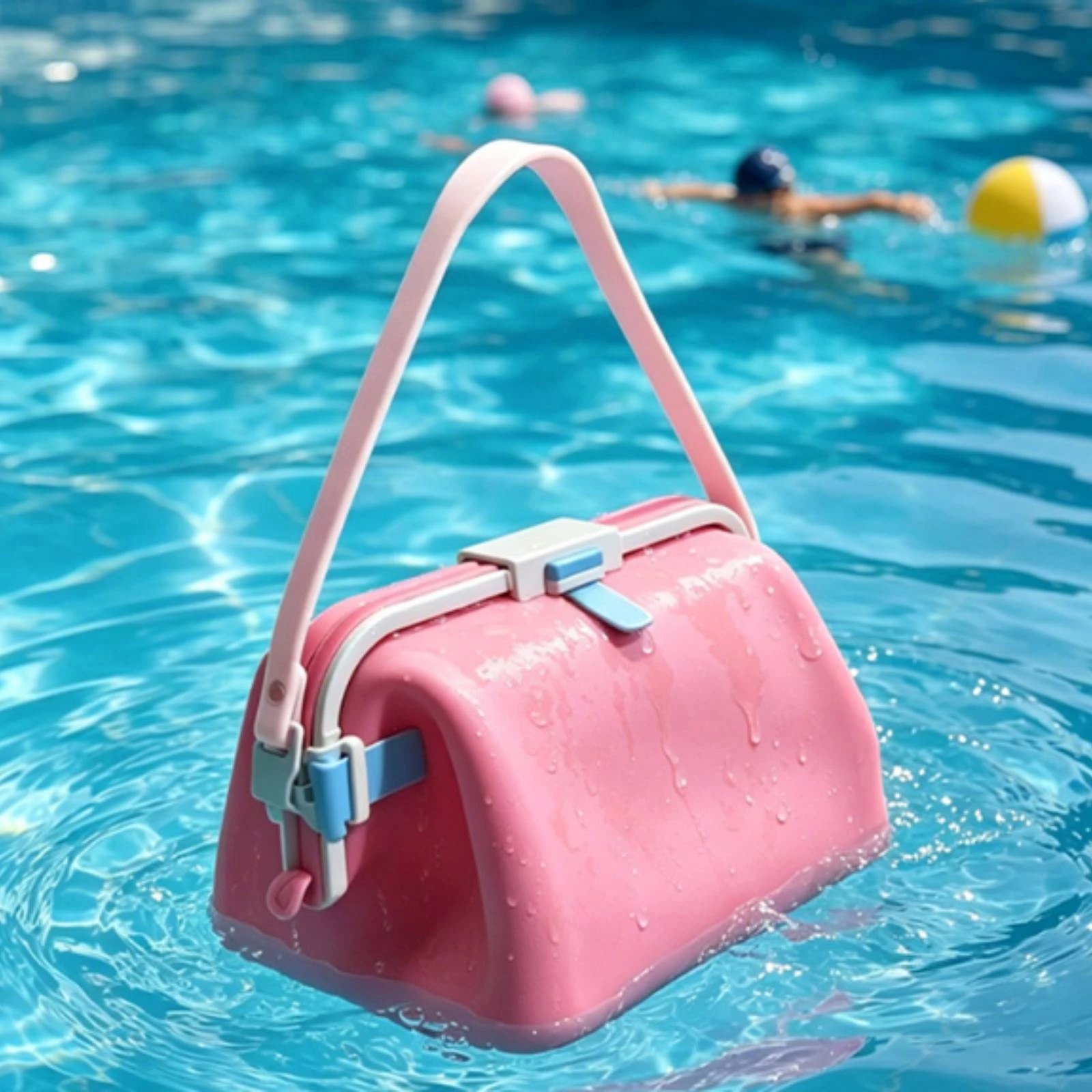 Borsa a tracolla grande in silicone, borsa leggera resistente all'acqua, borsa portaoggetti antisabbia per nuoto in spiaggia, viaggi all'aperto