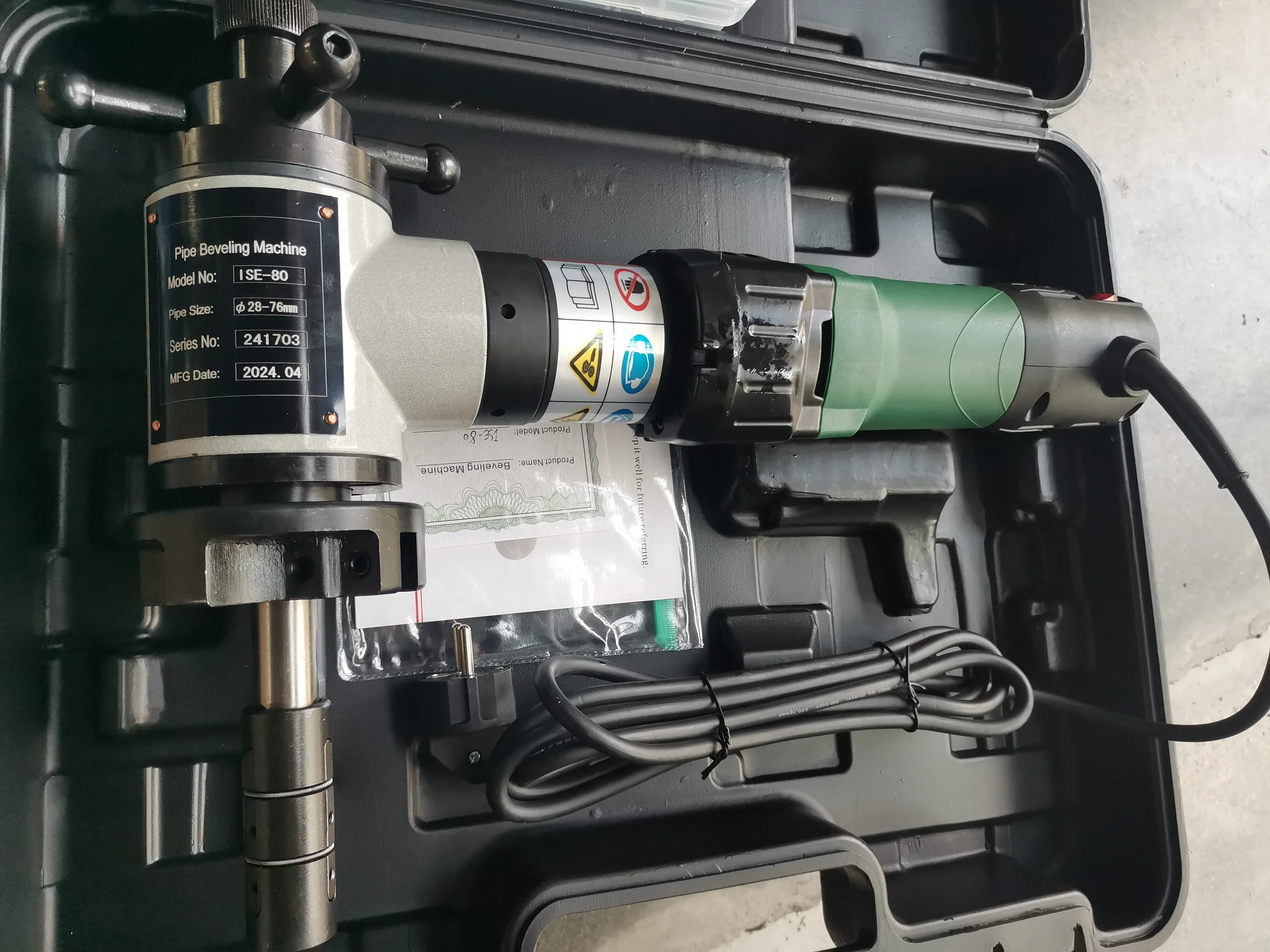 ISE-80 ID Mount Pipe Beveler Beveling Machine for Pipe 28-76 mm
